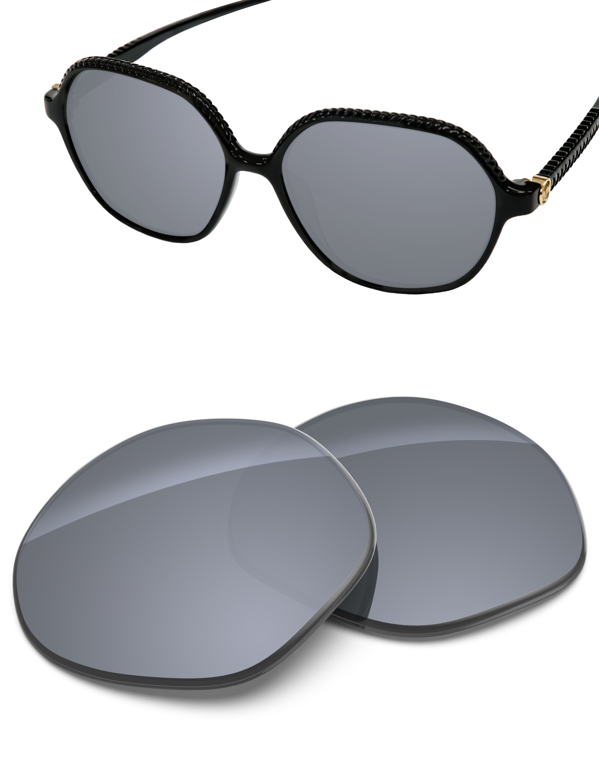 Silver Metallic lashMirror™-Non-Polarized