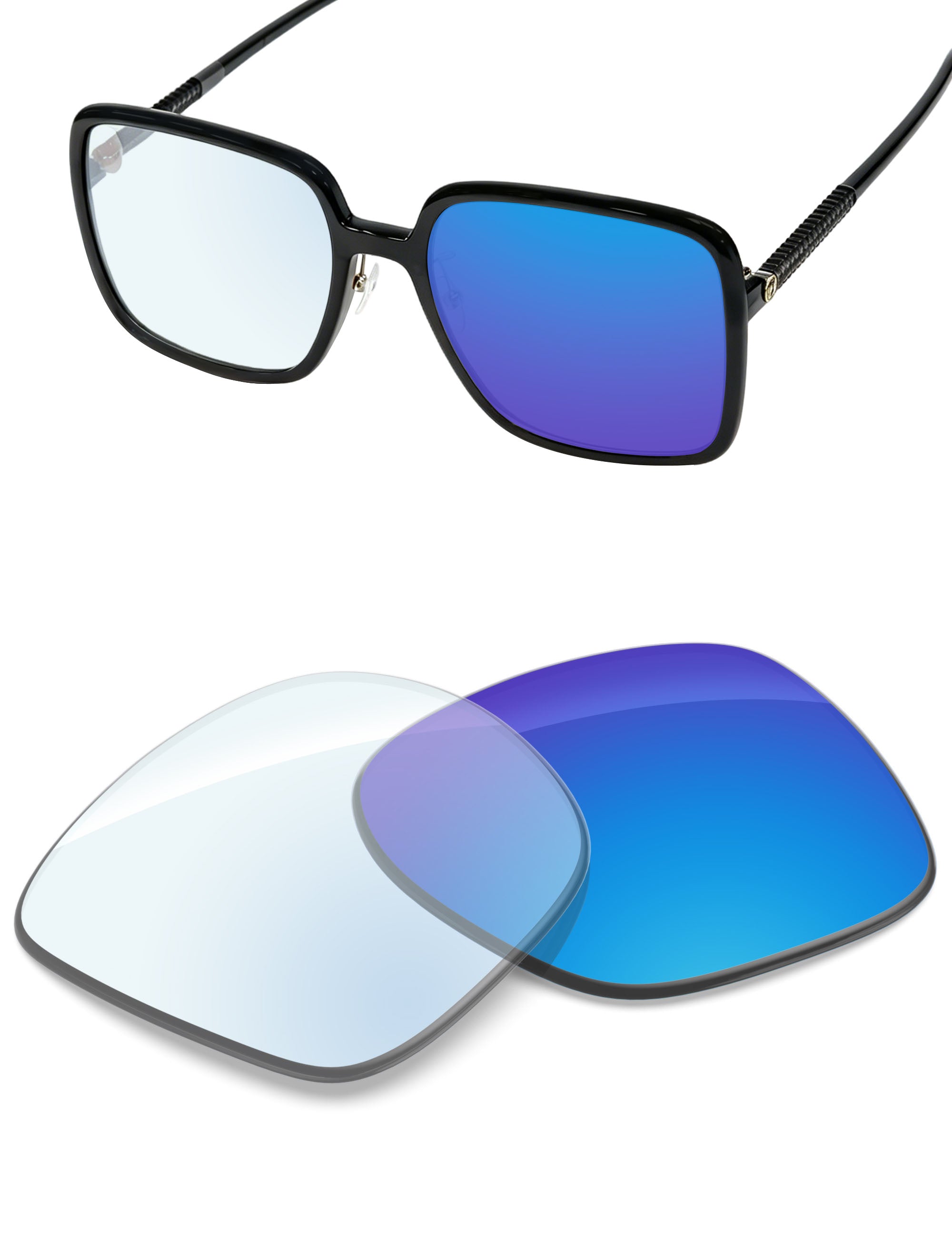 Sky Blue FlashMirror™ Photochromic-Non-Polarized