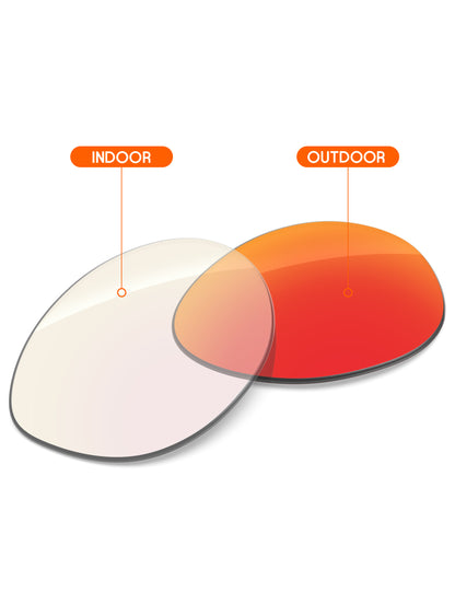 Fire Red FlashMirror™ Photochromic-Non-Polarized