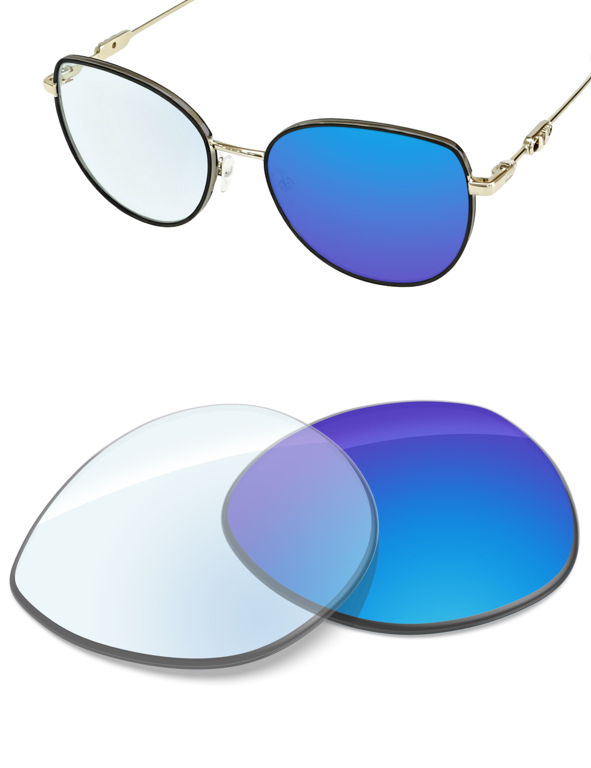 Sky Blue FlashMirror™ Photochromic-Non-Polarized