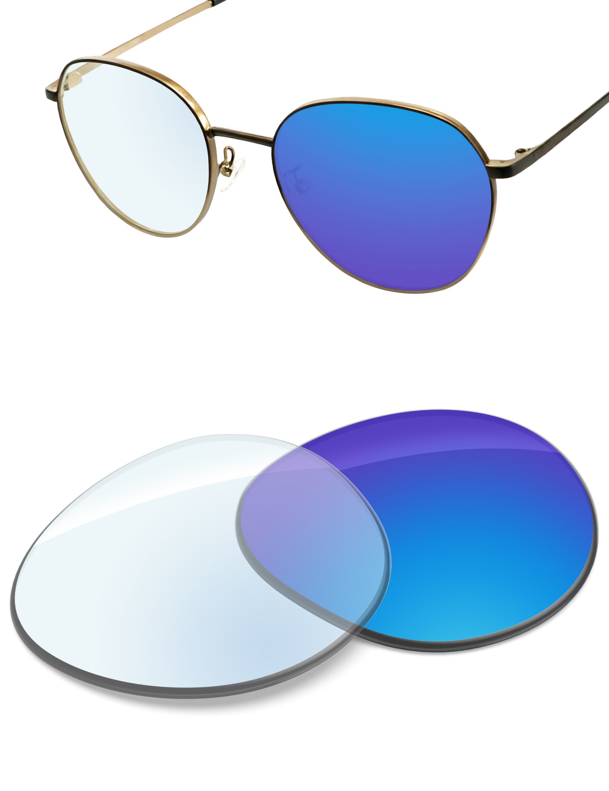 Sky Blue FlashMirror™ Photochromic-Non-Polarized