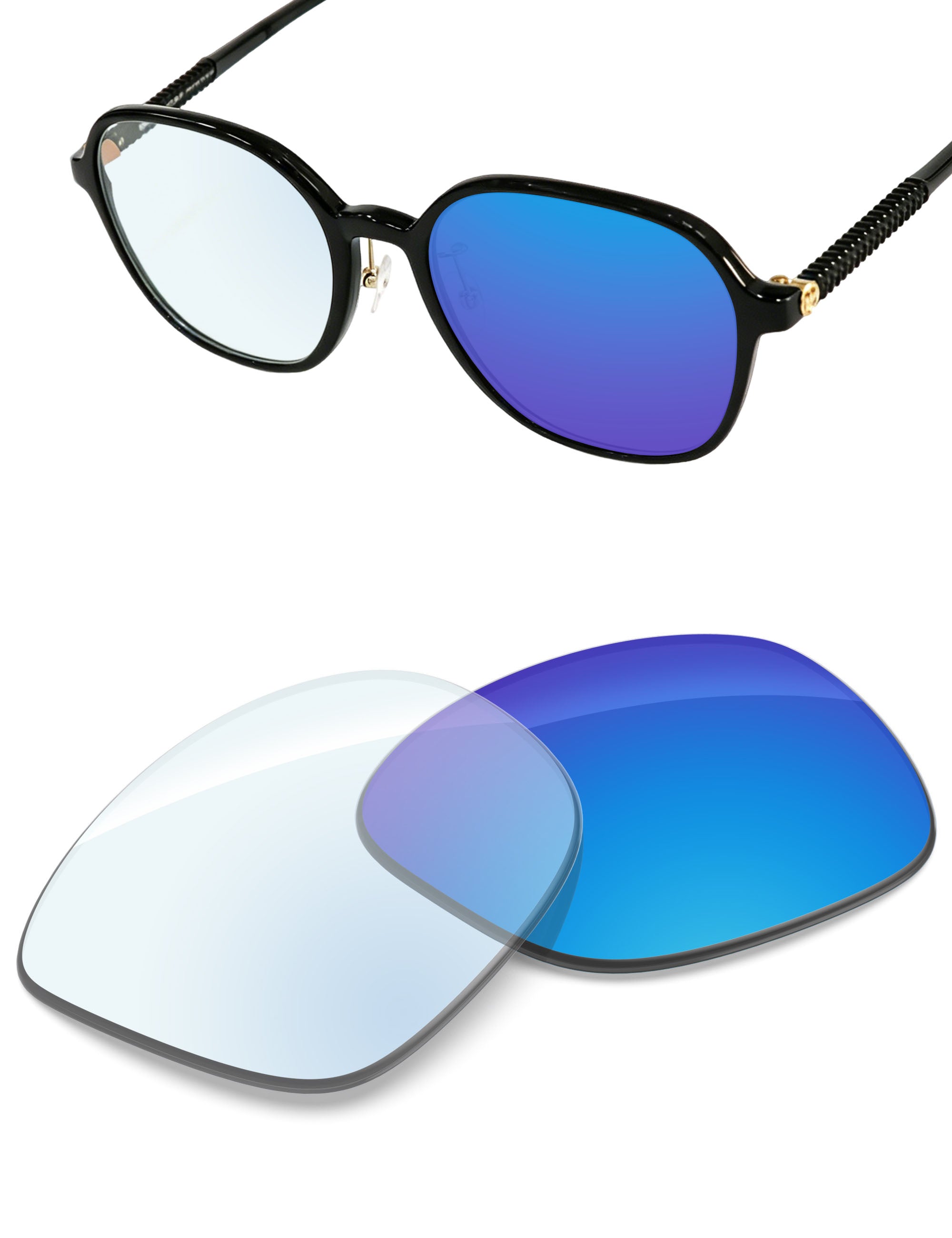 Sky Blue FlashMirror™ Photochromic-Non-Polarized