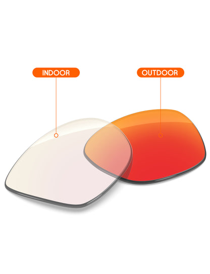 Fire Red FlashMirror™ Photochromic-Non-Polarized