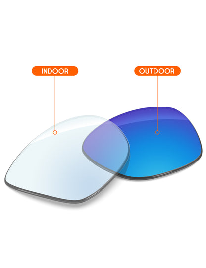 Sky Blue FlashMirror™ Photochromic-Non-Polarized