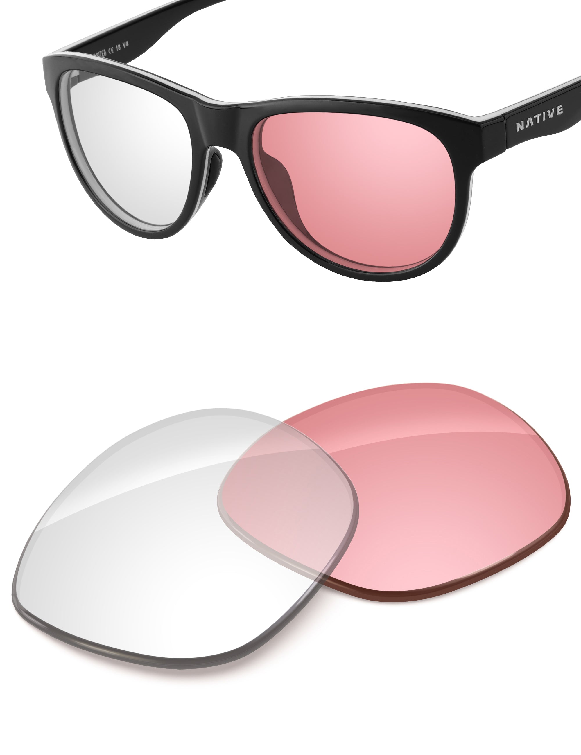 Adapt Pink Photochromic-Non-Polarized
