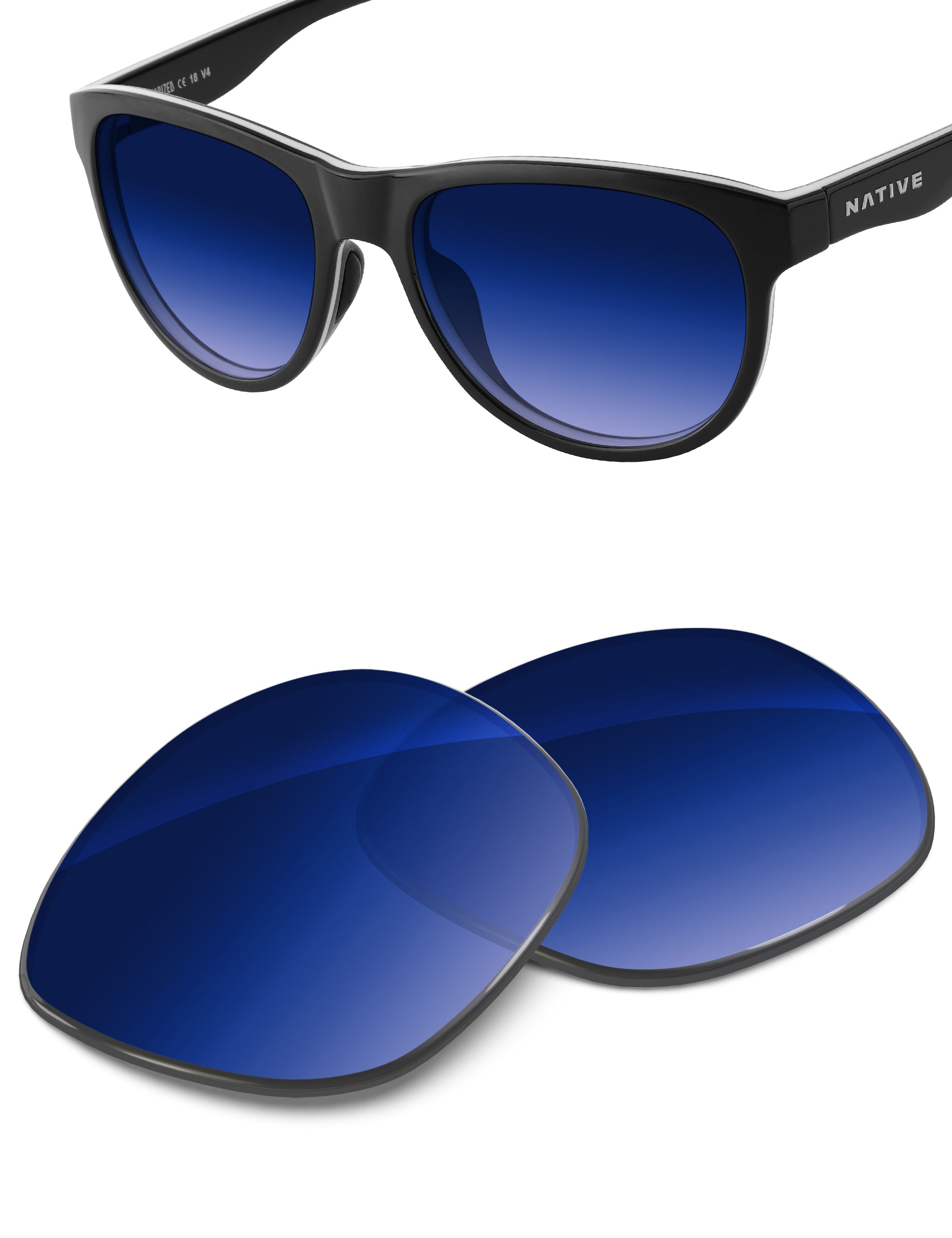 Aqua Blue Gradient-Non-Polarized