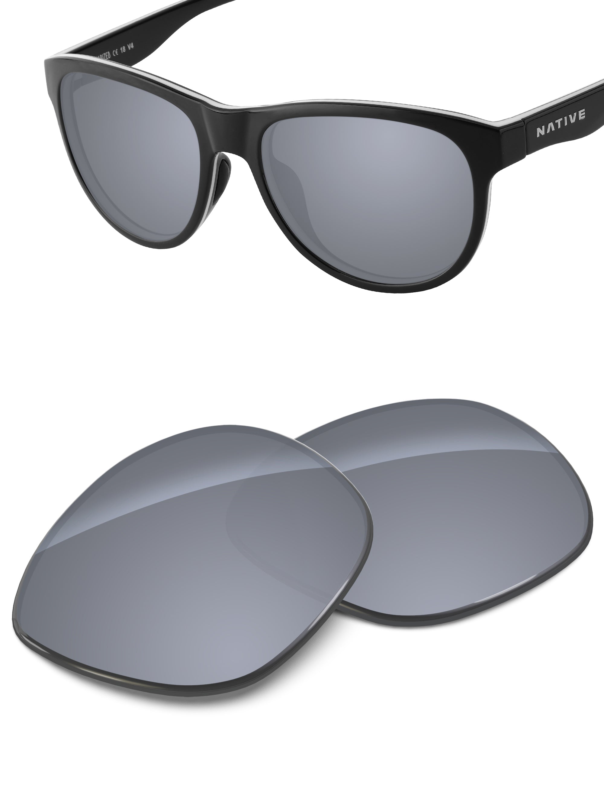 Silver Metallic FlashMirror™-Non-Polarized