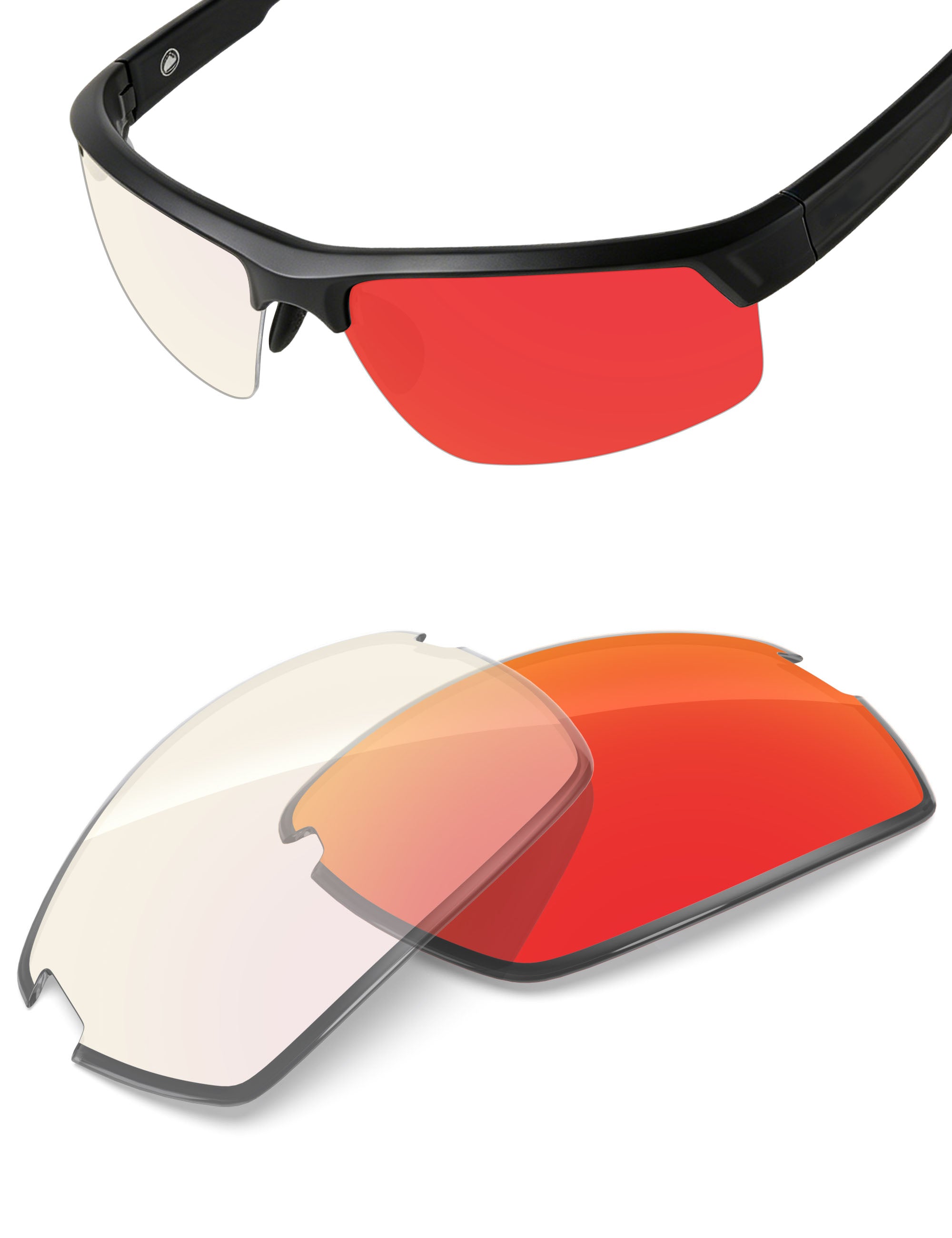 Fire Red FlashMirror™ Photochromic-Non-Polarized