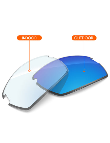 Sky Blue FlashMirror™ Photochromic-Non-Polarized