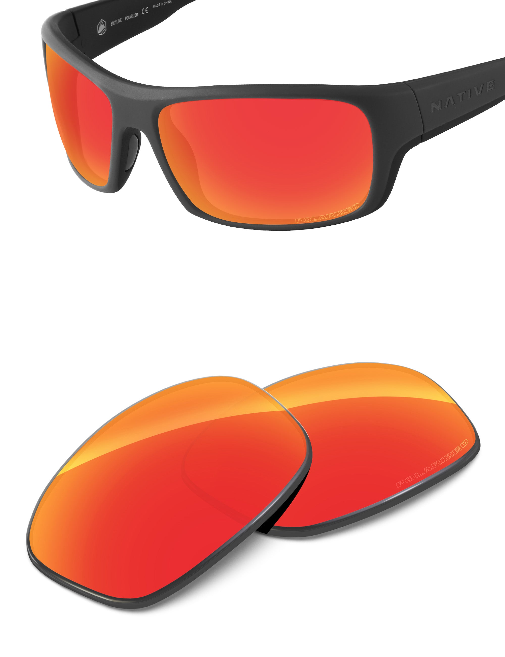 Fire Red FlashMirror™-Polarized