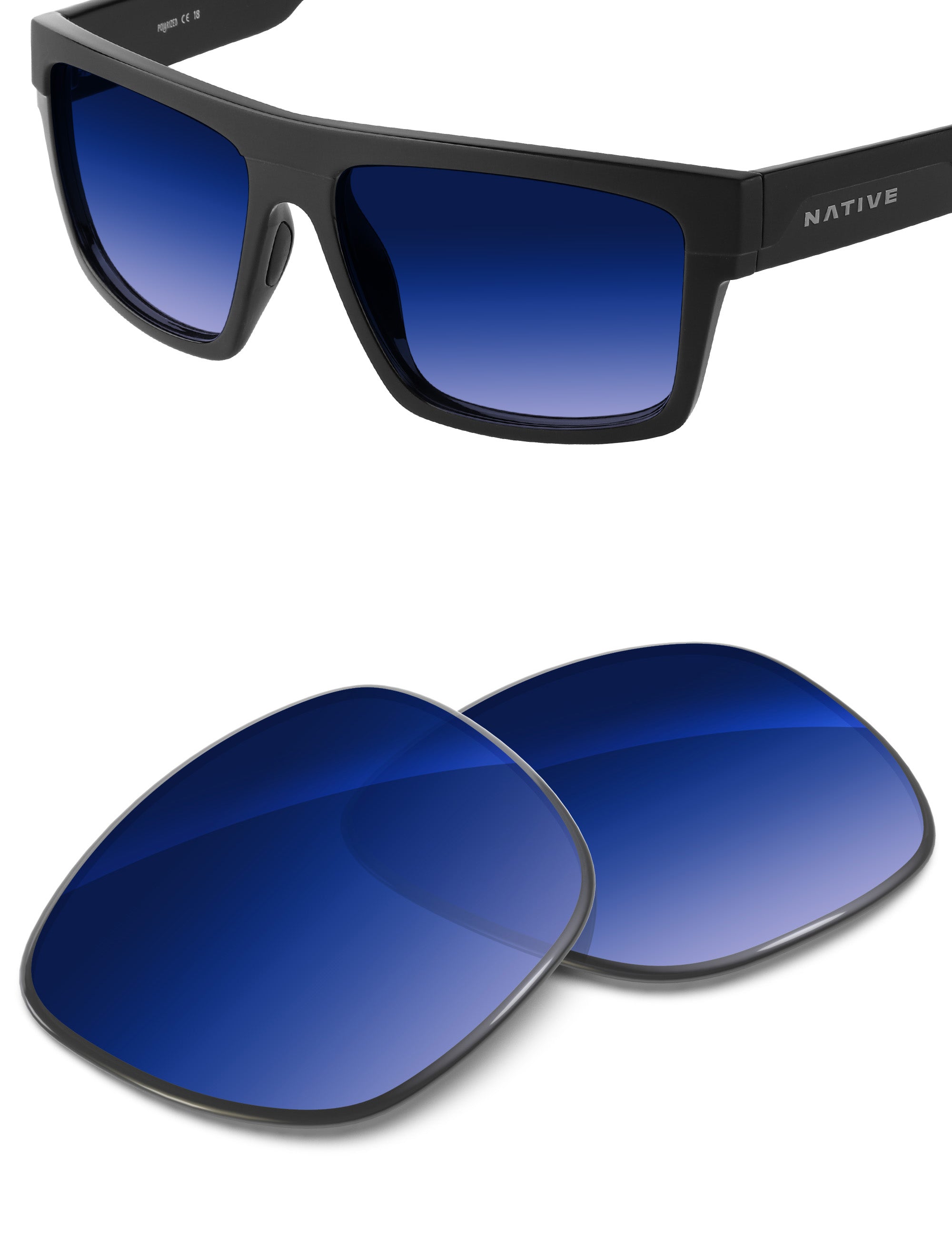 Aqua Blue Gradient-Non-Polarized