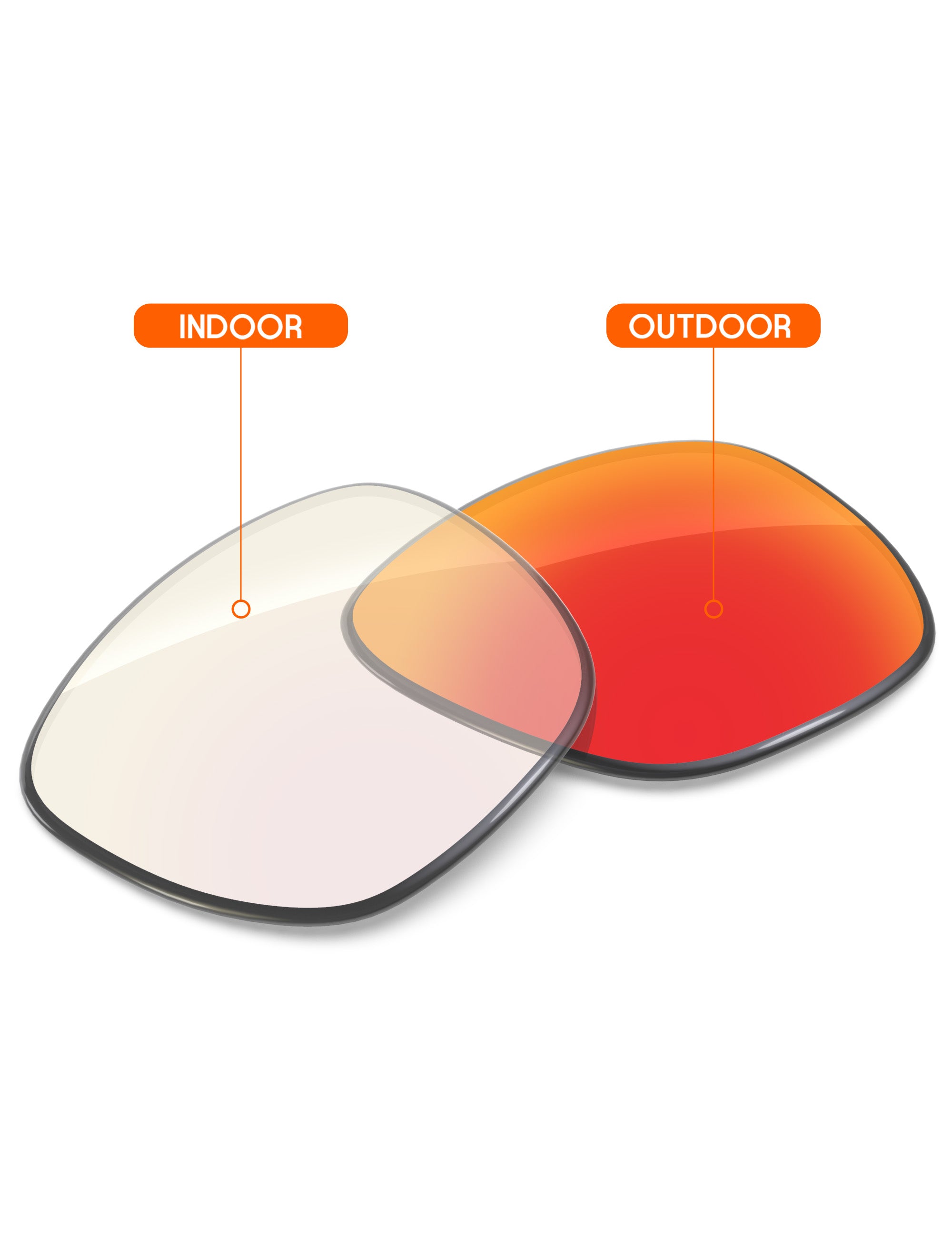 Fire Red FlashMirror™ Photochromic-Non-Polarized