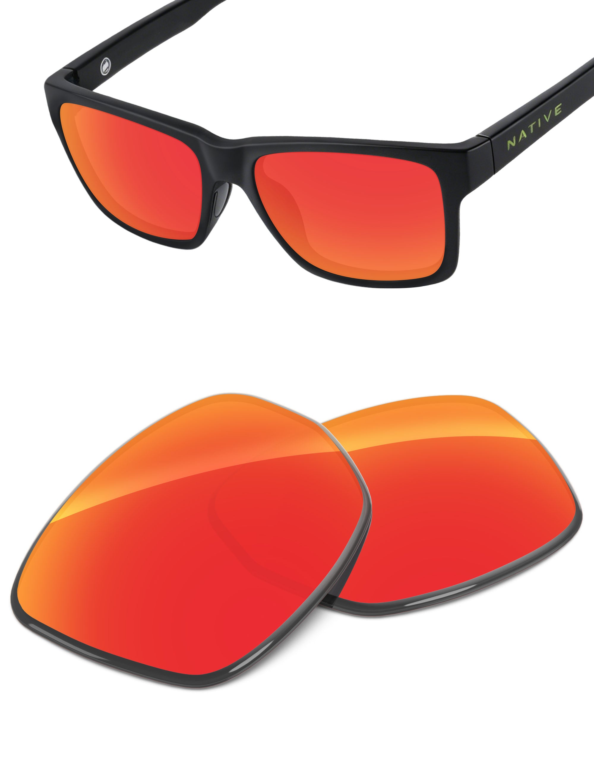 Fire Red FlashMirror™-Non-Polarized