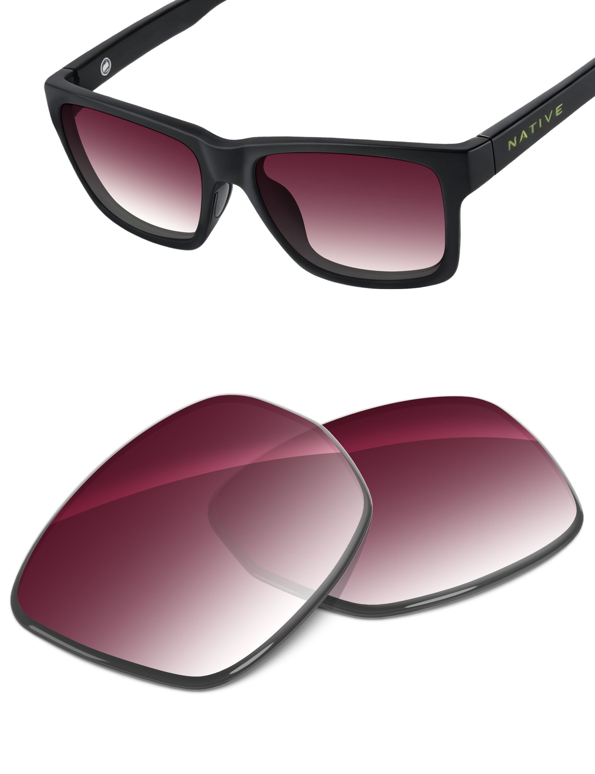 Wine Red Gradient-Non-Polarized
