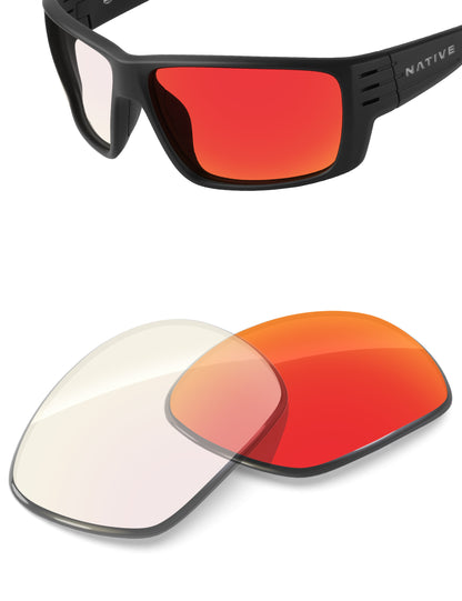 Fire Red FlashMirror™ Photochromic-Non-Polarized
