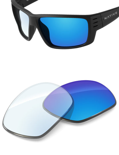 Sky Blue FlashMirror™ Photochromic-Non-Polarized