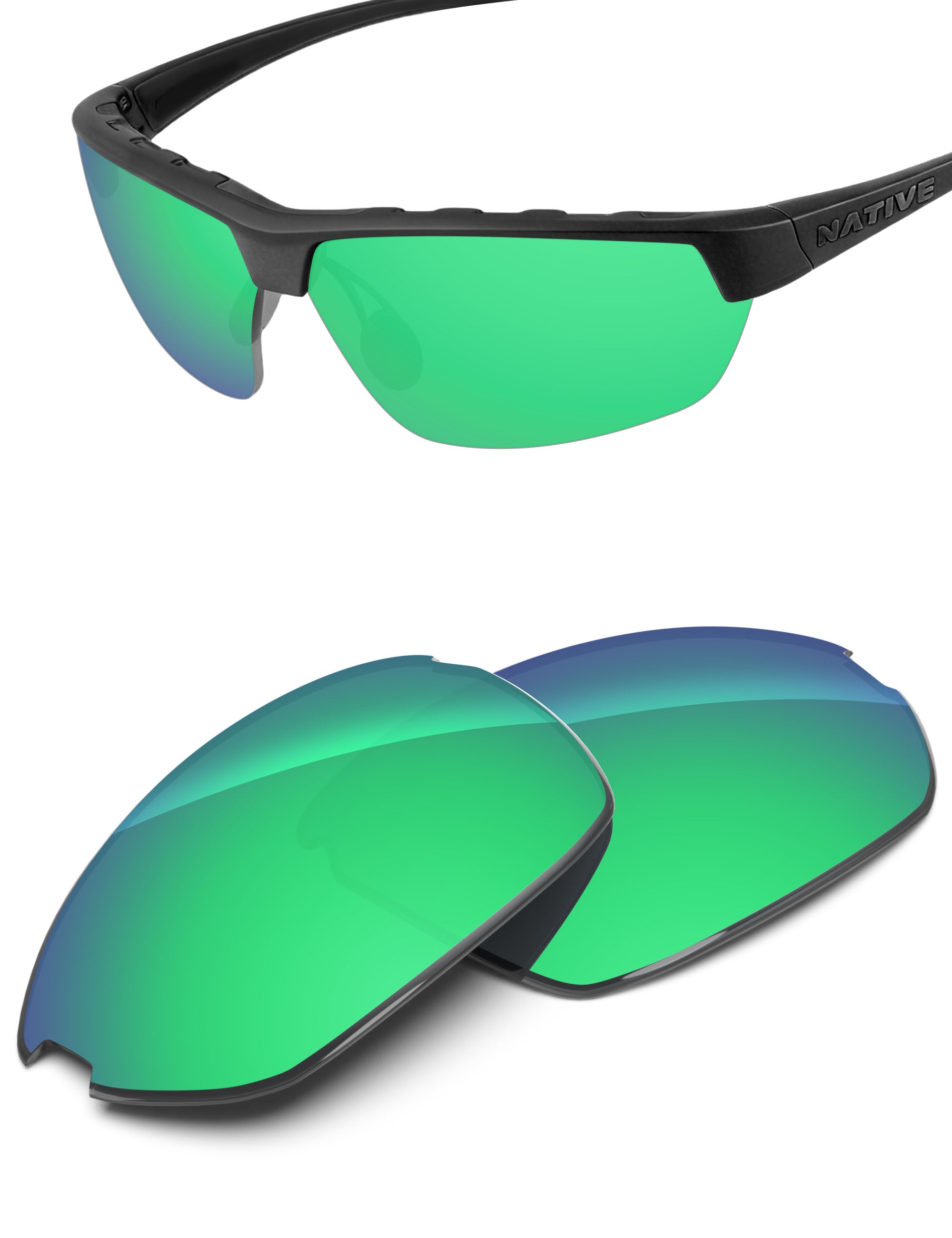 Emerald Green FlashMirror™-Non-Polarized