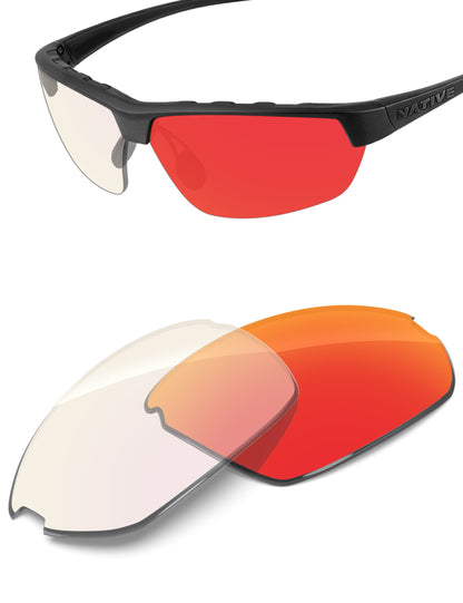 Fire Red FlashMirror™ Photochromic-Non-Polarized