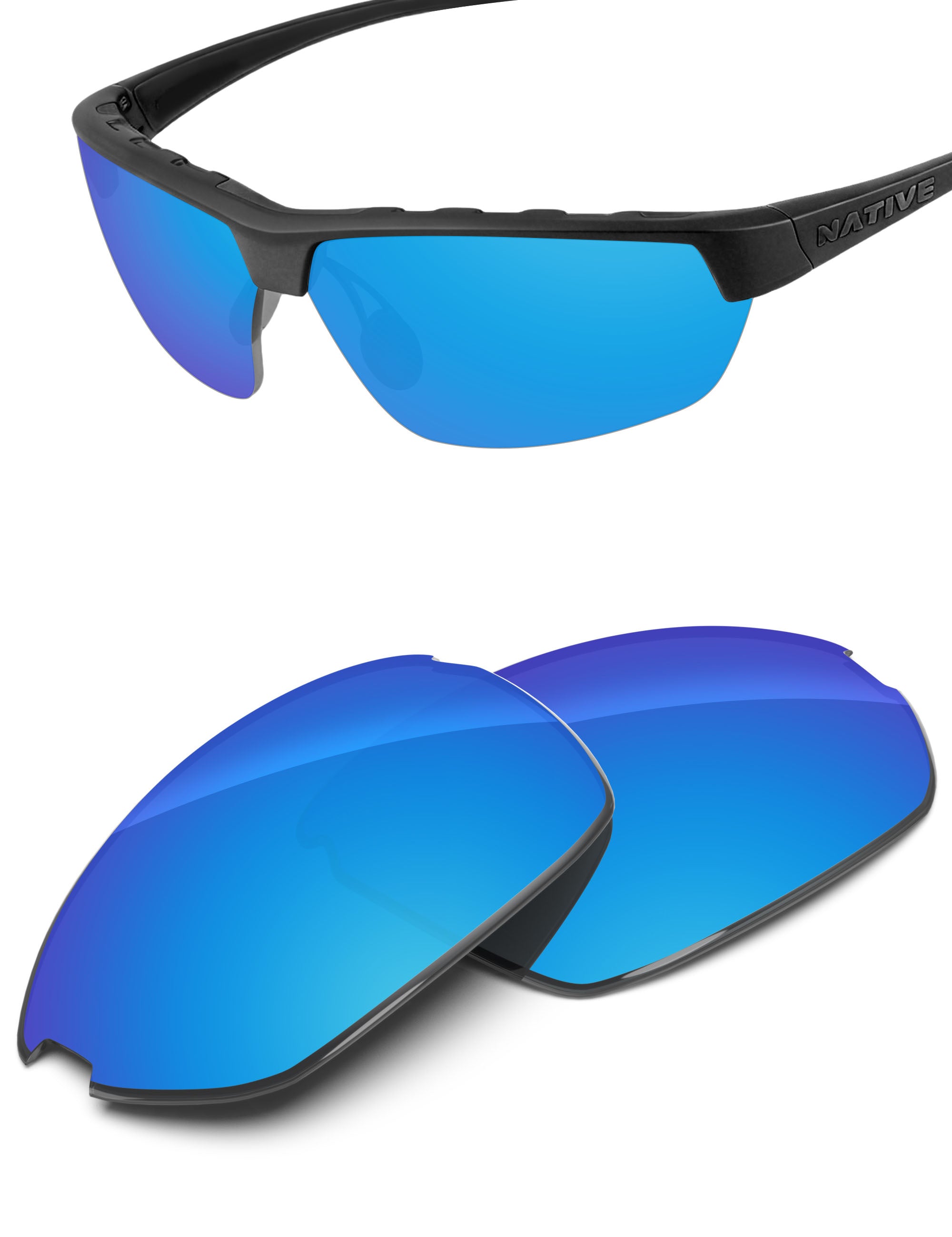 Sky Blue FlashMirror™-Non-Polarized