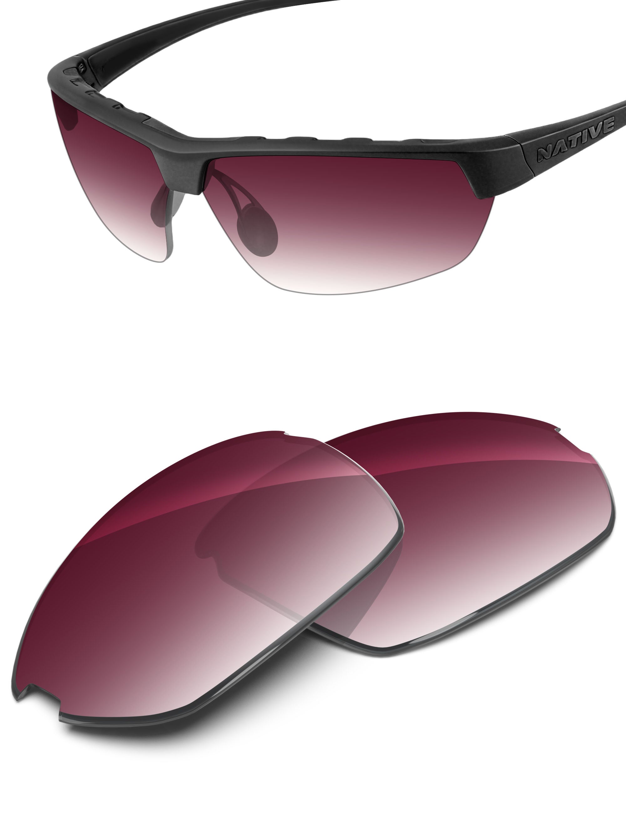 Wine Red Gradient-Non-Polarized