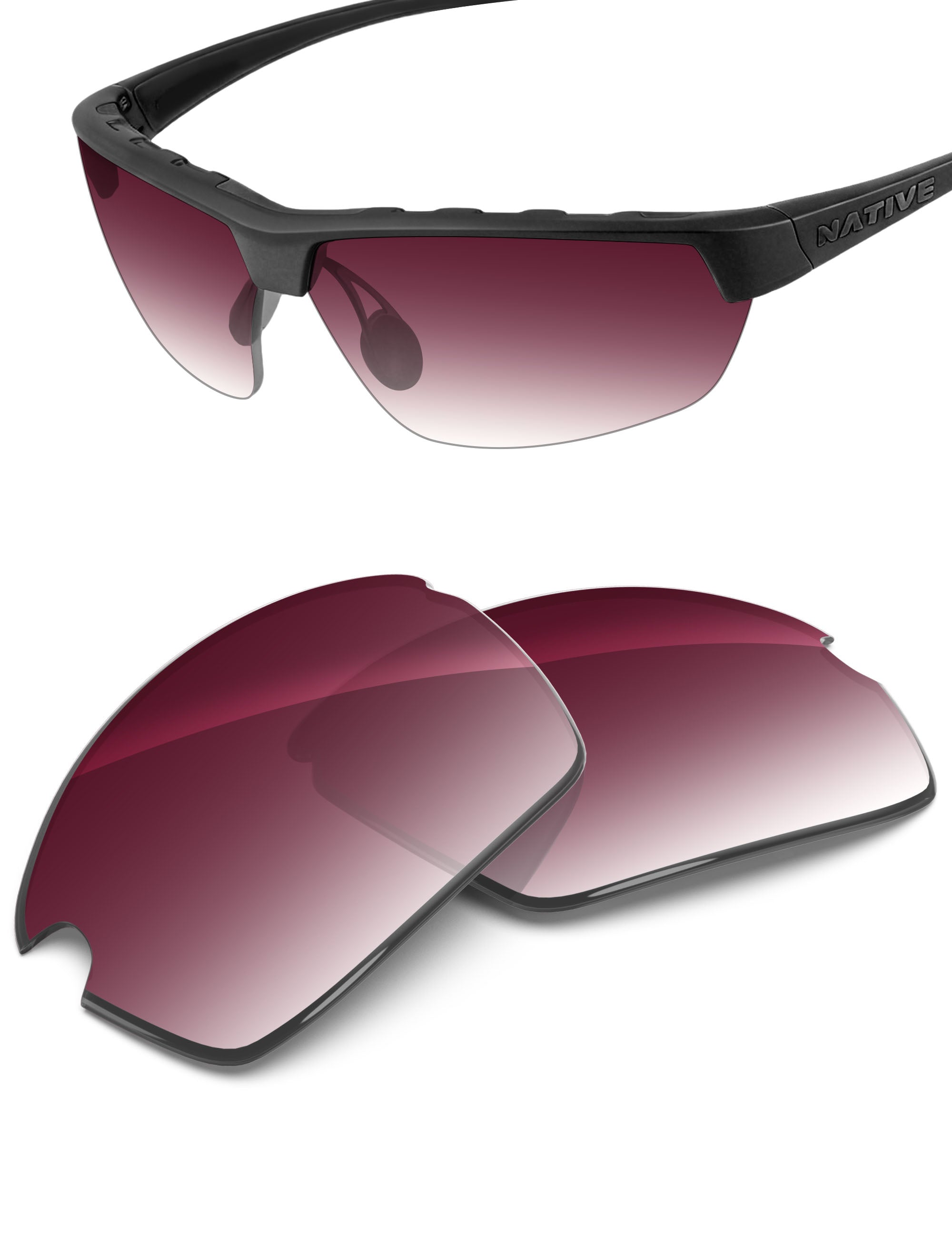 Wine Red Gradient-Non-Polarized