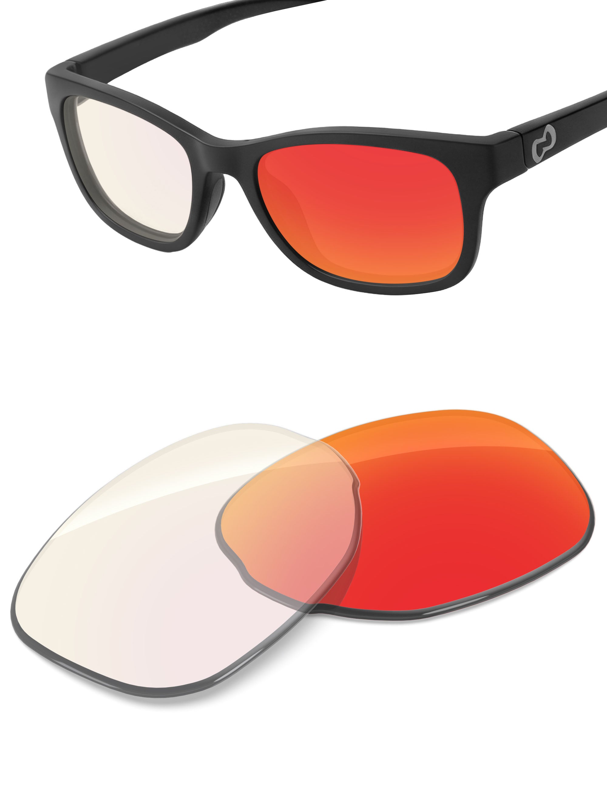 Fire Red FlashMirror™ Photochromic-Non-Polarized