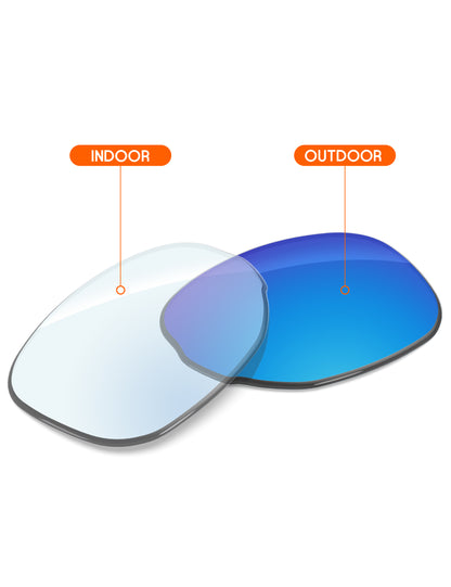 Sky Blue FlashMirror™ Photochromic-Non-Polarized