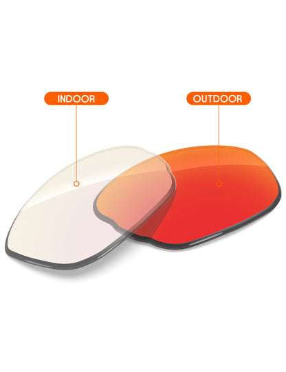 Fire Red FlashMirror™ Photochromic-Non-Polarized