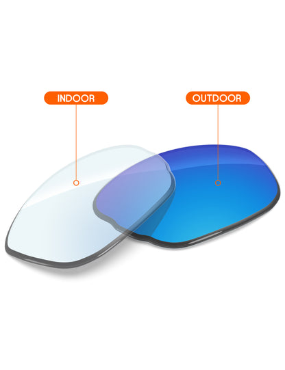 Sky Blue FlashMirror™ Photochromic-Non-Polarized