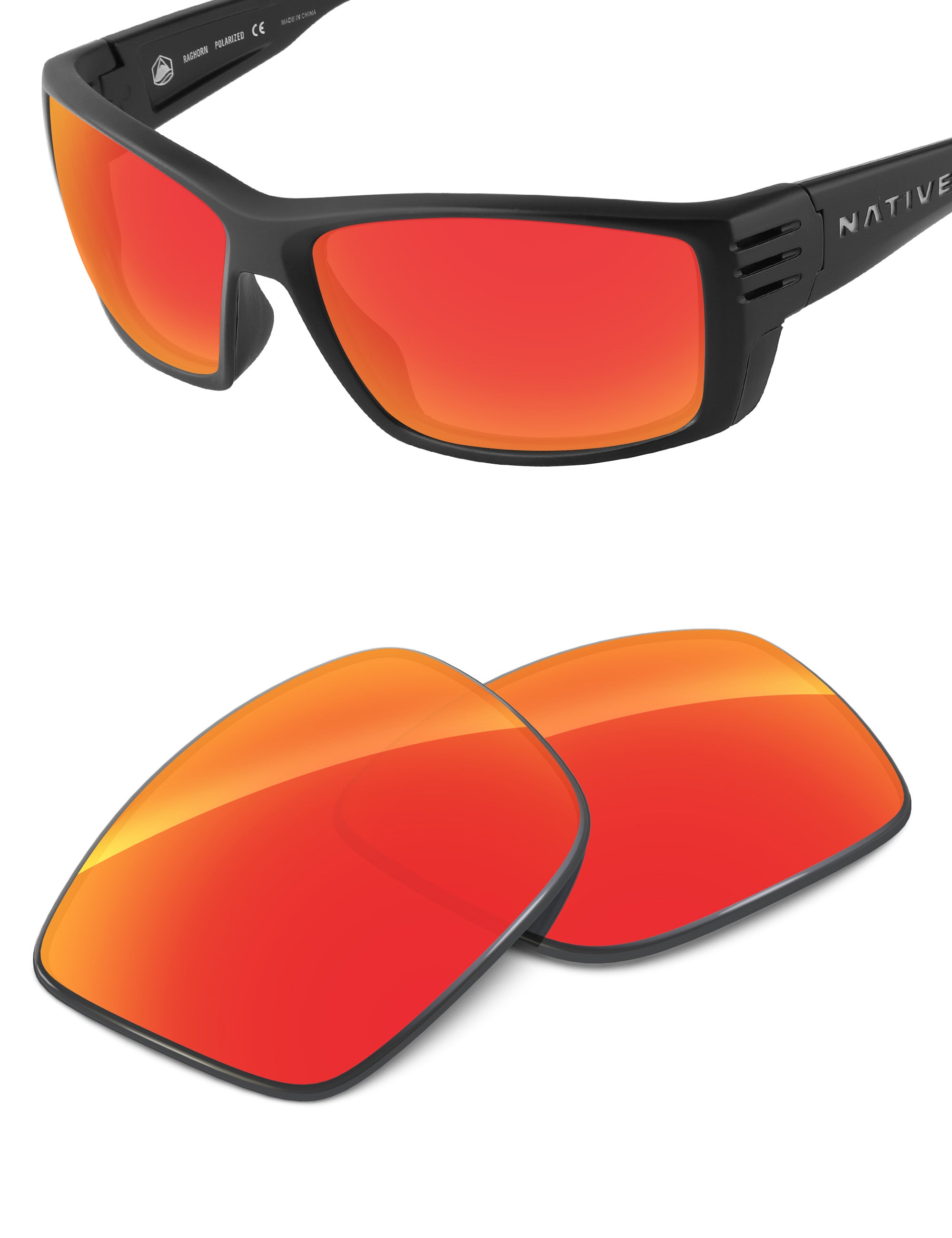 Fire Red FlashMirror™-Non-Polarized