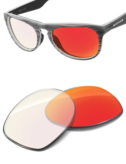 Fire Red FlashMirror™ Photochromic-Non-Polarized