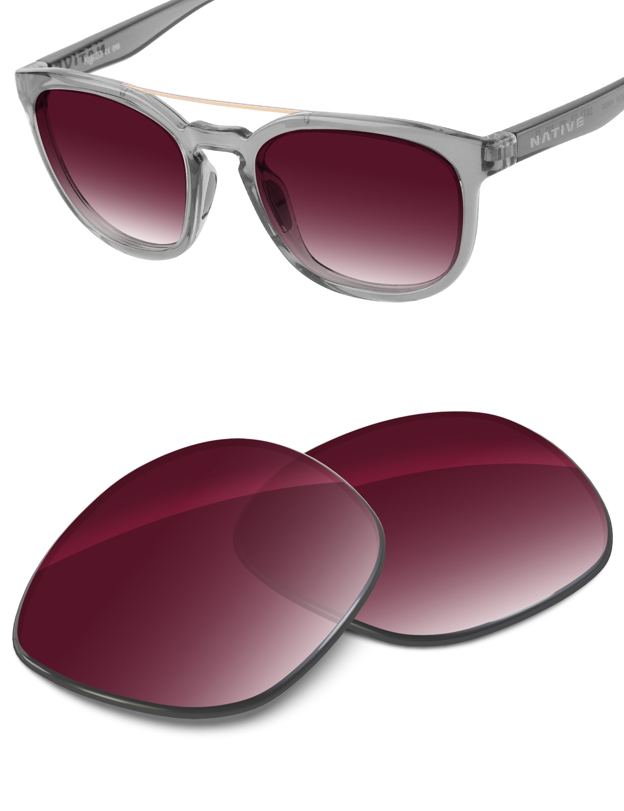 Wine Red Gradient-Non-Polarized