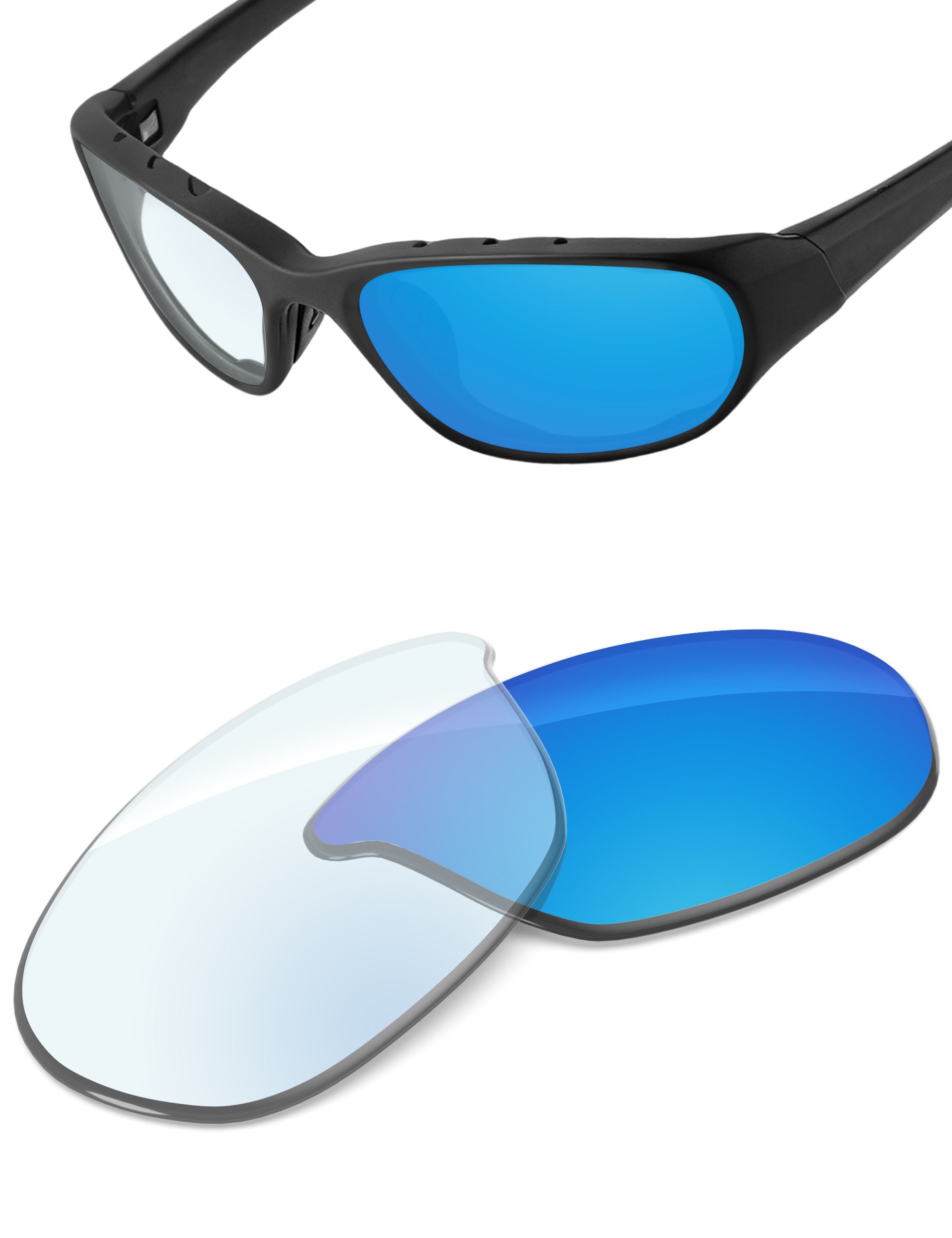 Sky Blue FlashMirror™ Photochromic-Non-Polarized