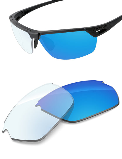 Sky Blue FlashMirror™ Photochromic-Non-Polarized