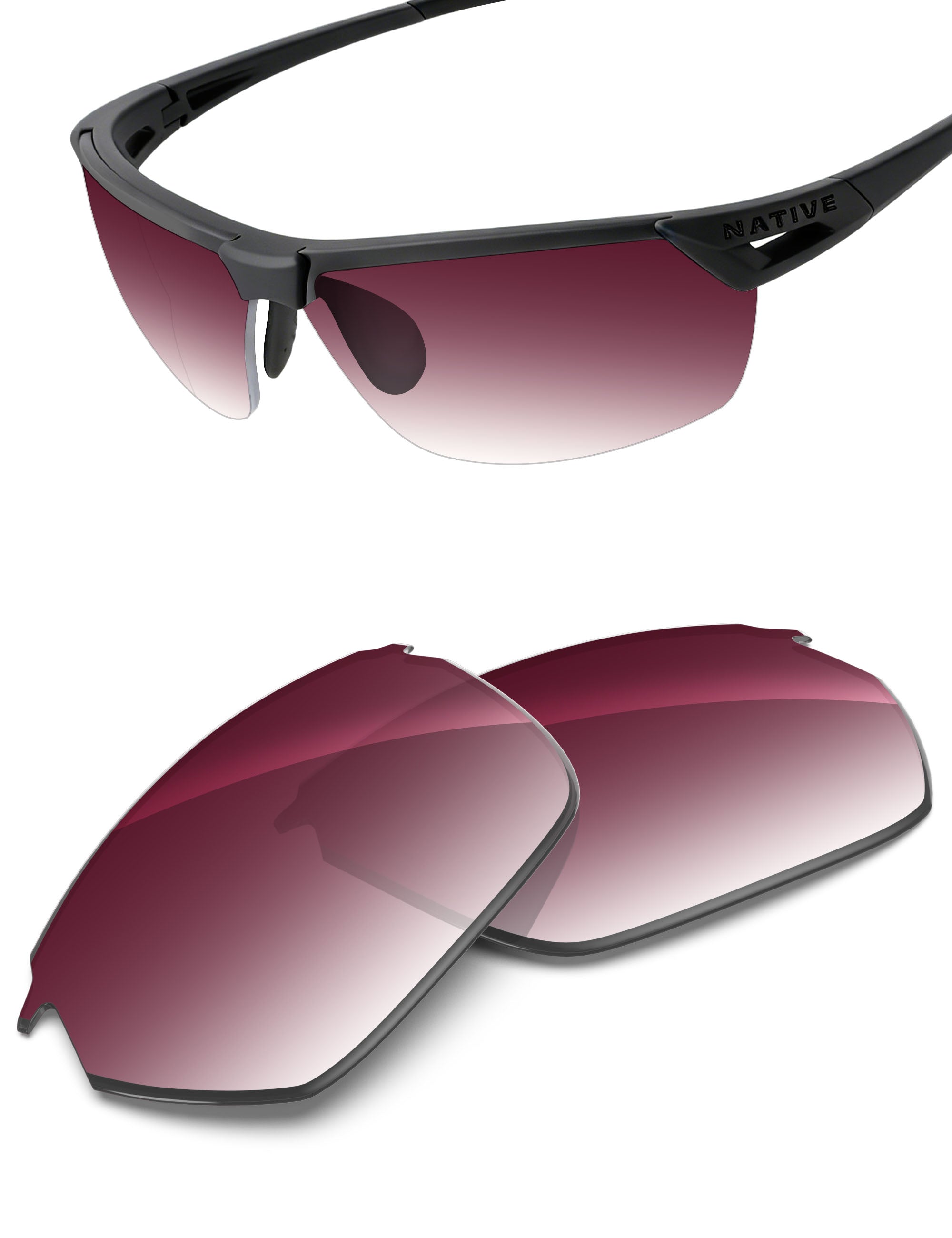 Wine Red Gradient-Non-Polarized