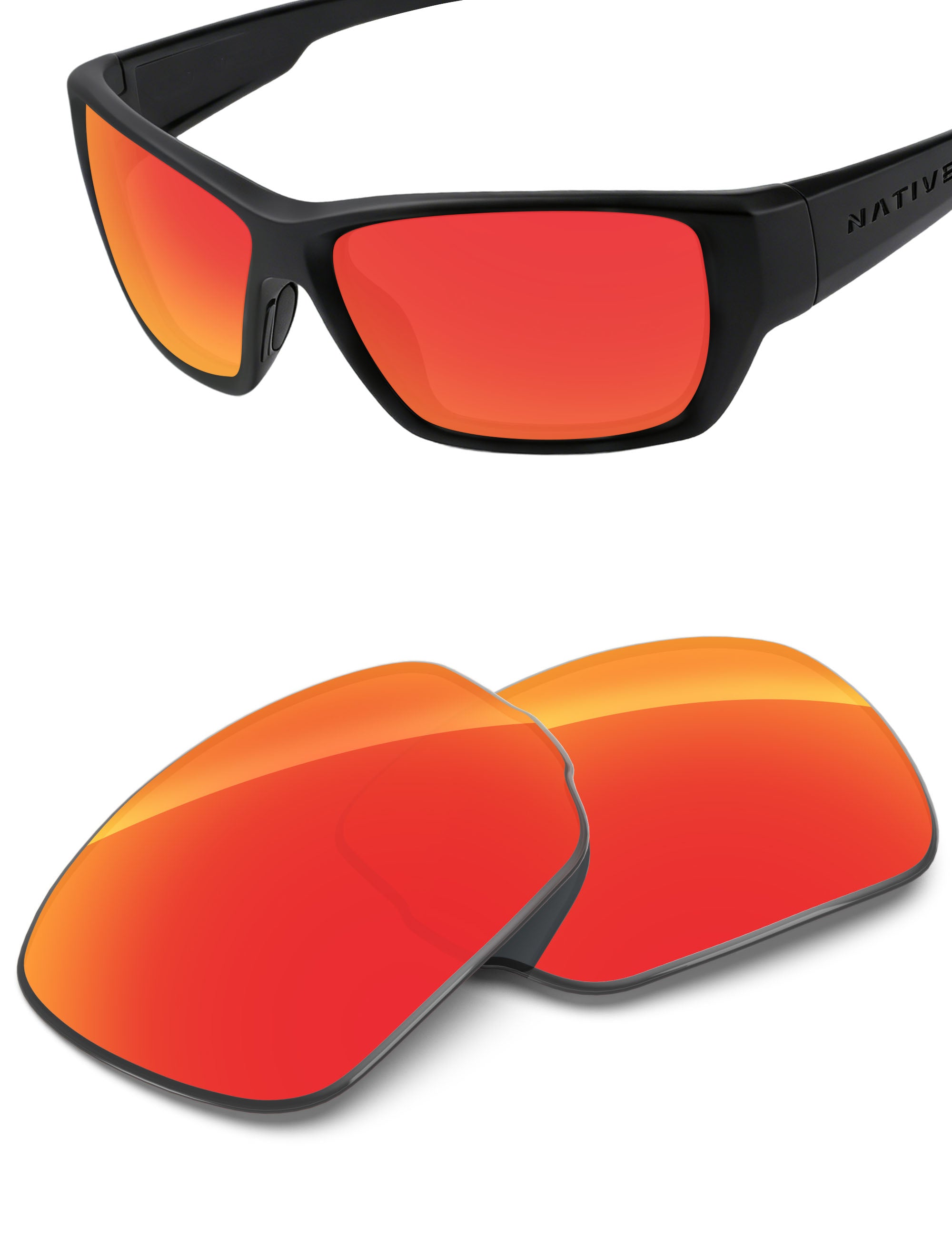 Fire Red FlashMirror™-Non-Polarized