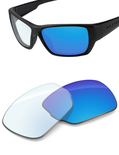 Sky Blue FlashMirror™ Photochromic-Non-Polarized