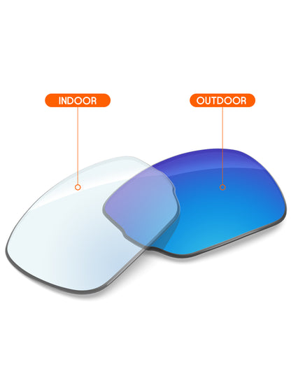 Sky Blue FlashMirror™ Photochromic-Non-Polarized