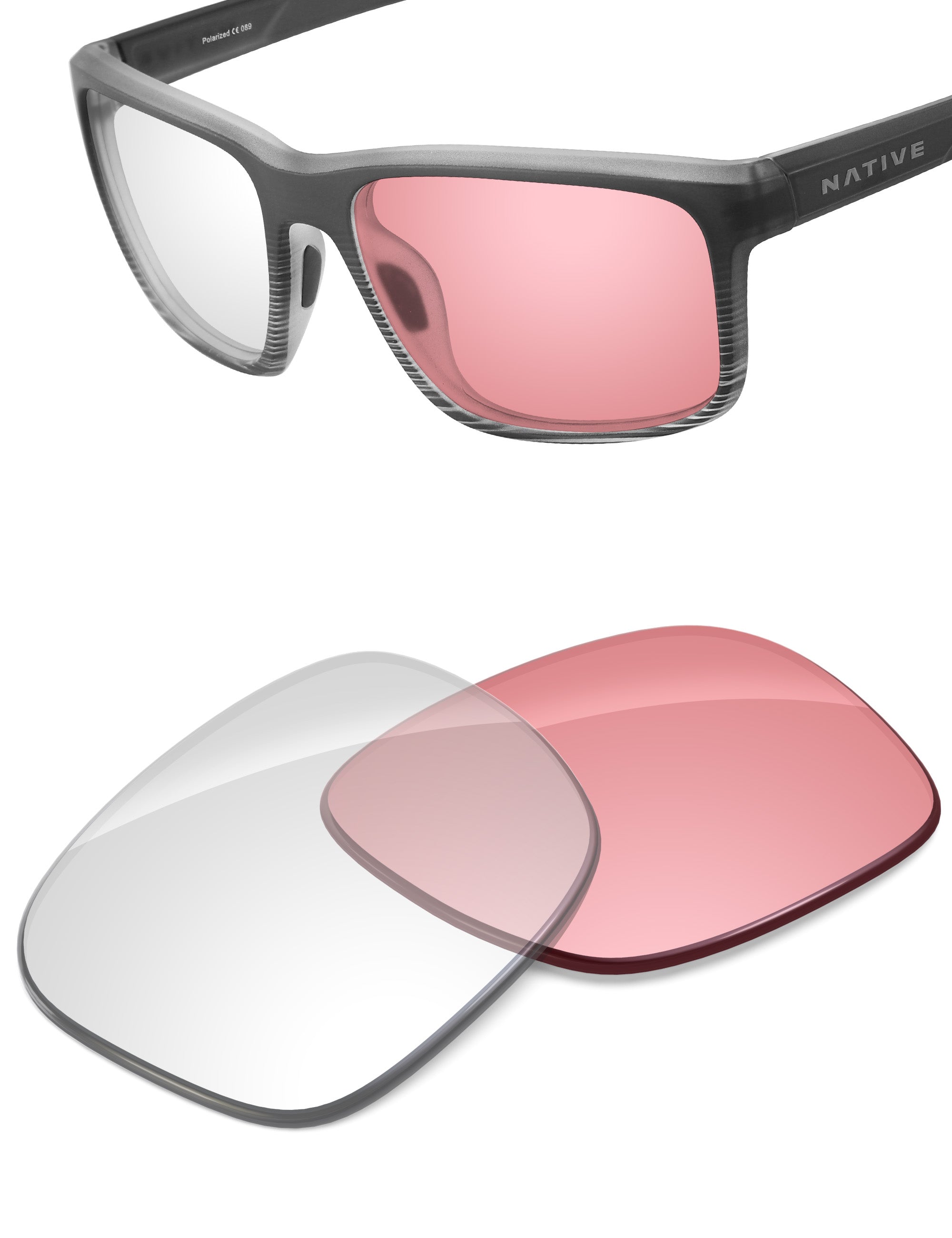 Adapt Pink Photochromic-Non-Polarized