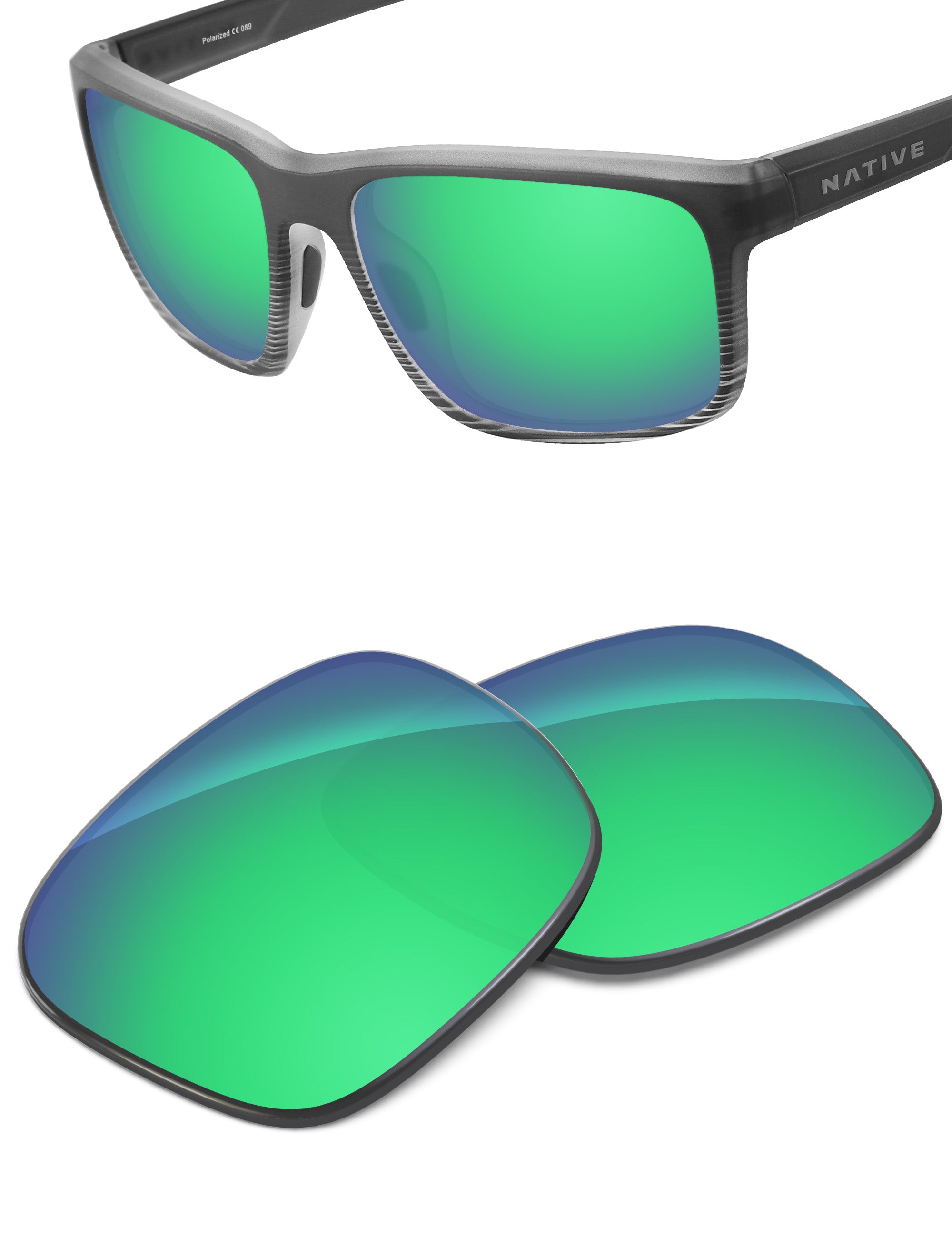 Emerald Green FlashMirror™-Non-Polarized