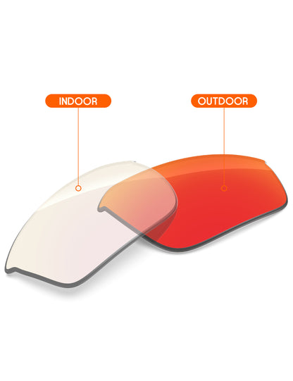 Fire Red FlashMirror™ Photochromic-Non-Polarized