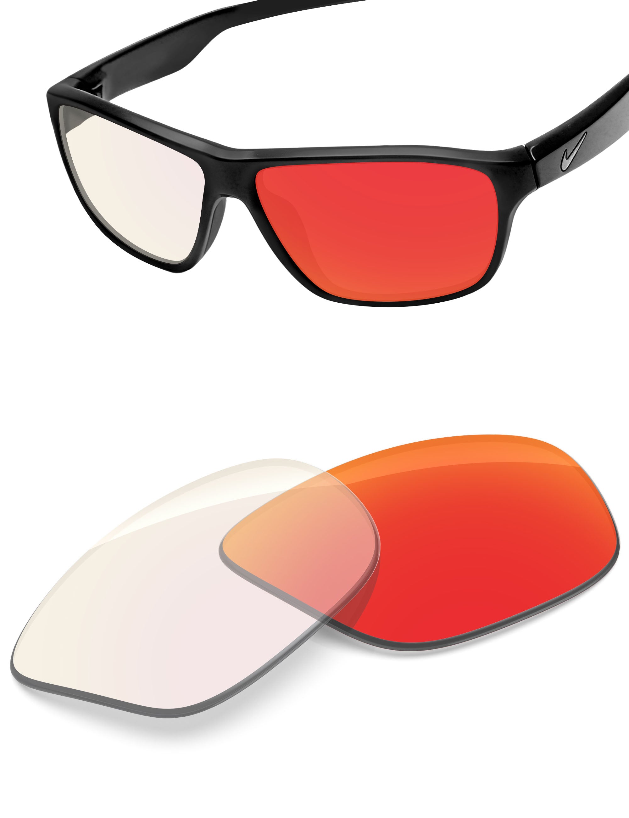 Fire Red FlashMirror™ Photochromic-Non-Polarized
