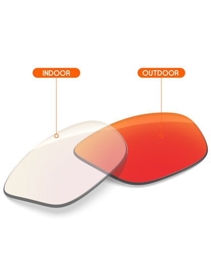 Fire Red FlashMirror™ Photochromic-Non-Polarized