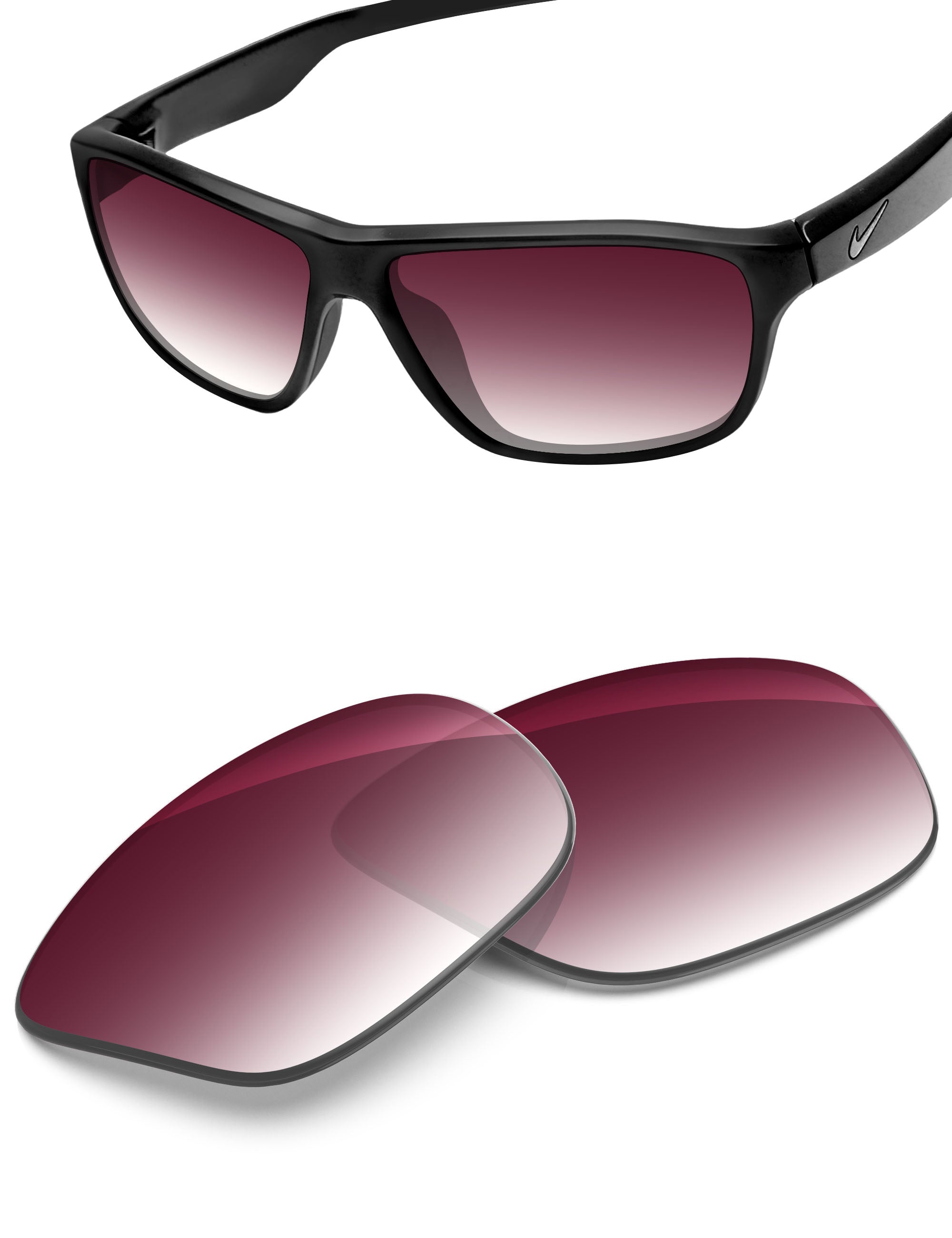 Wine Red Gradient-Non-Polarized