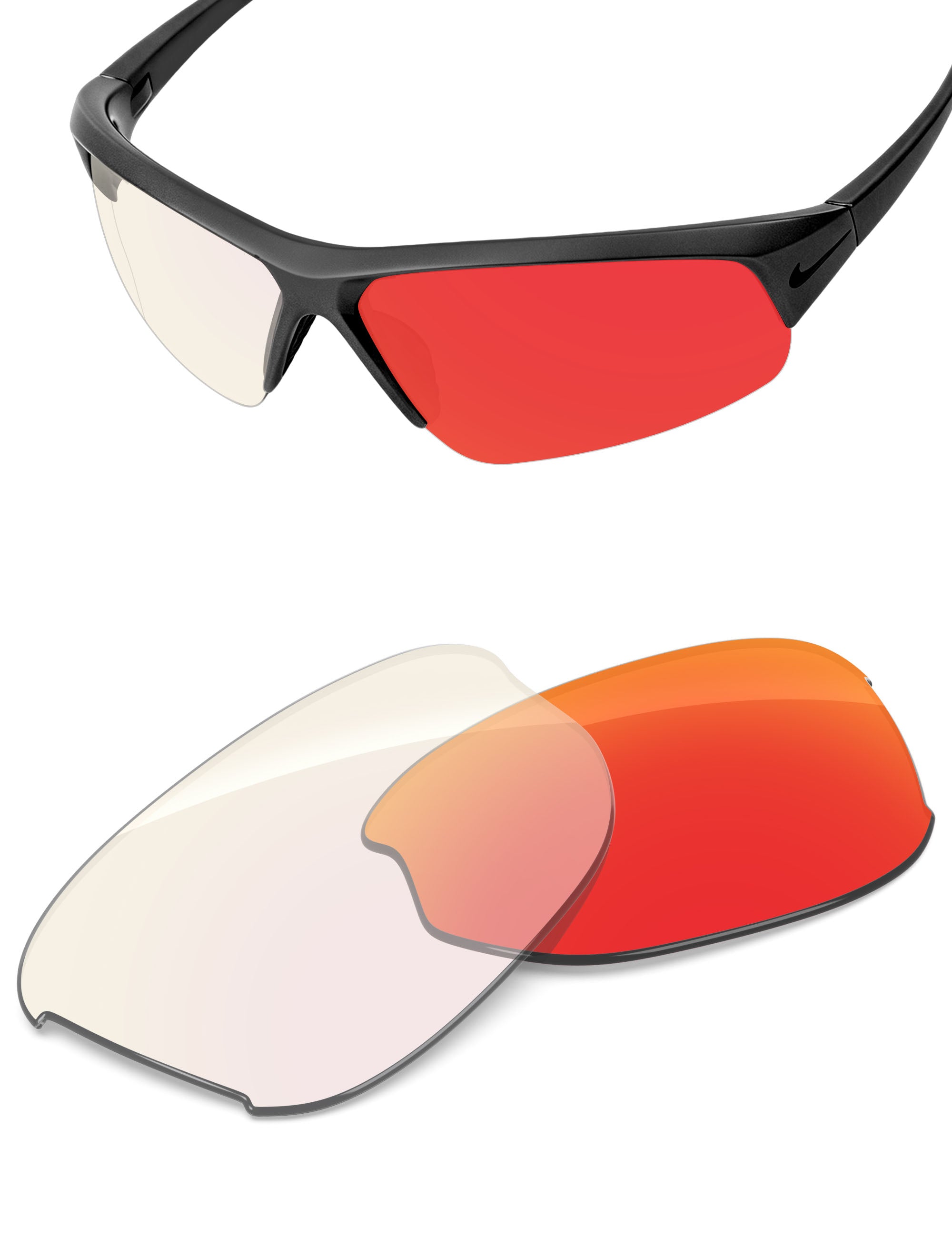 Fire Red FlashMirror™ Photochromic-Non-Polarized