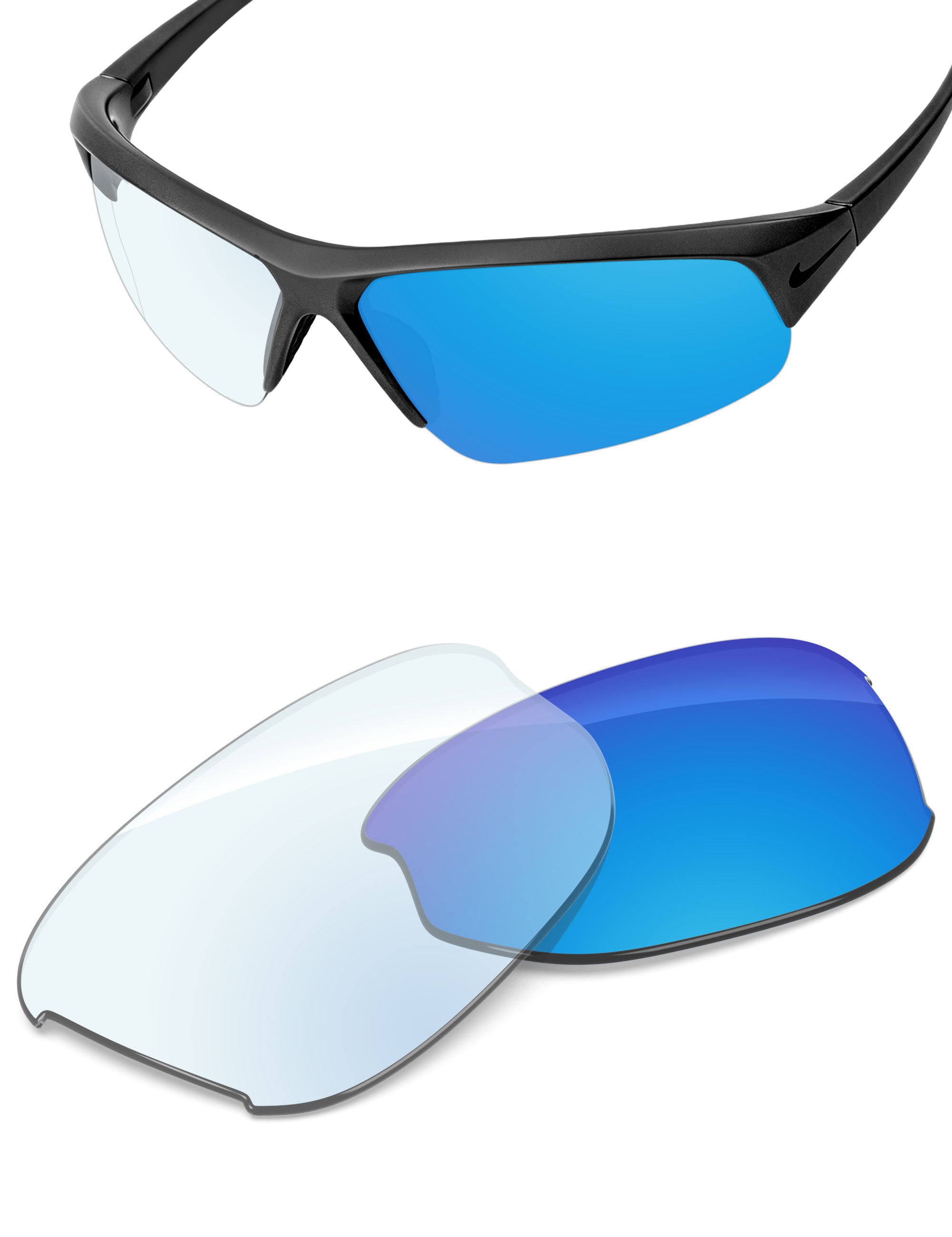 Sky Blue FlashMirror™ Photochromic-Non-Polarized