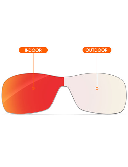Fire Red FlashMirror™ Photochromic-Non-Polarized