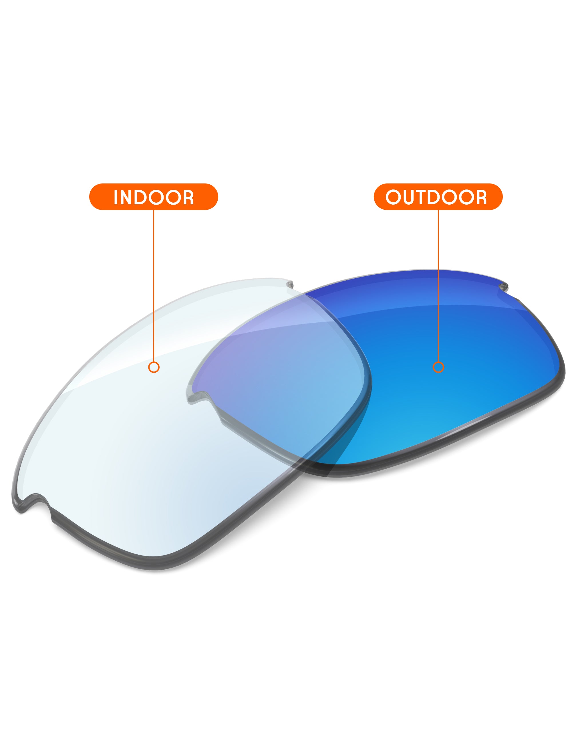 Sky Blue FlashMirror™ Photochromic-Non-Polarized