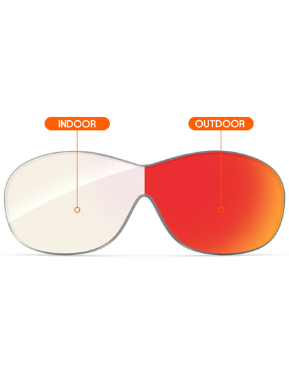 Fire Red FlashMirror™ Photochromic-Non-Polarized