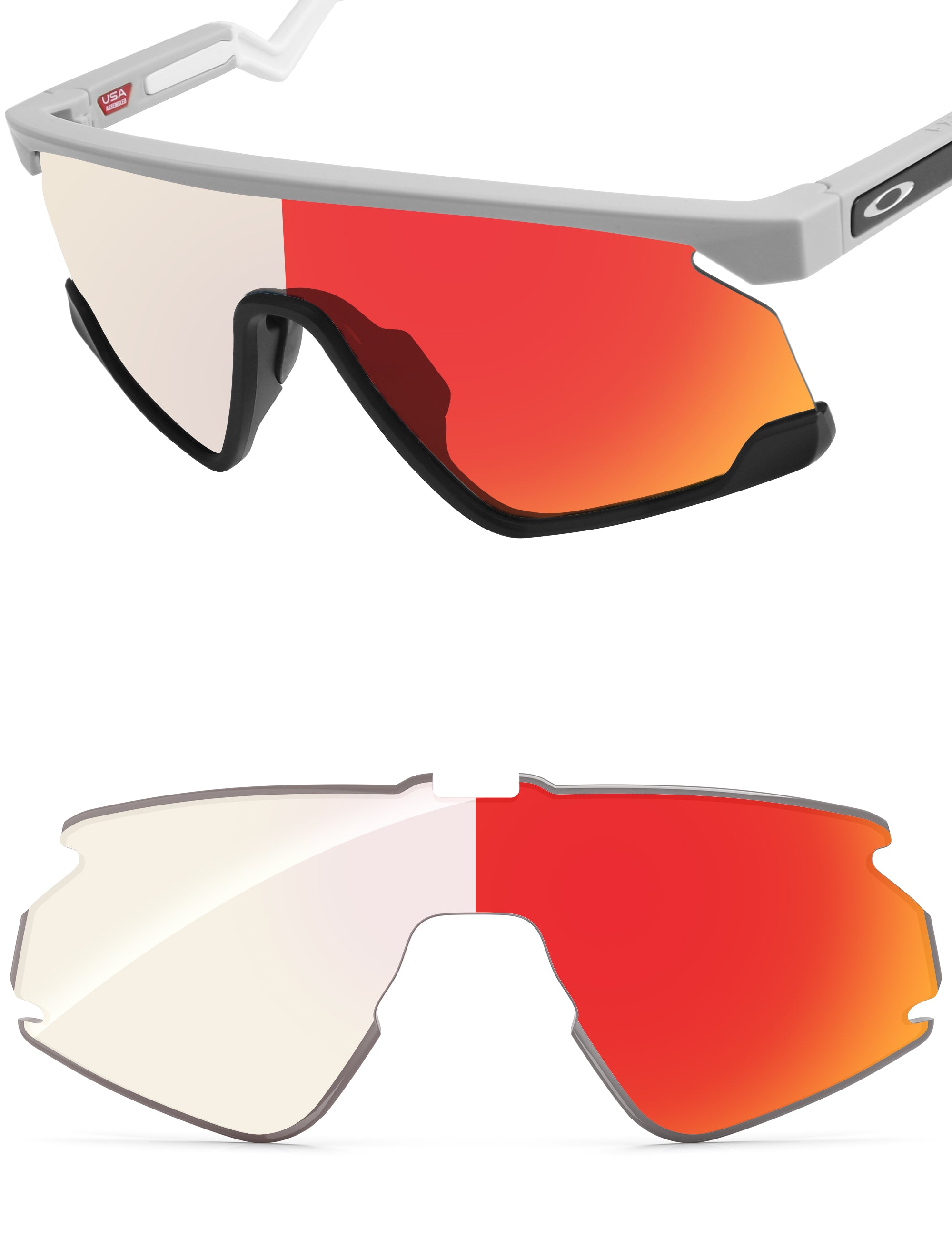 Fire Red FlashMirror™ Photochromic-Non-Polarized